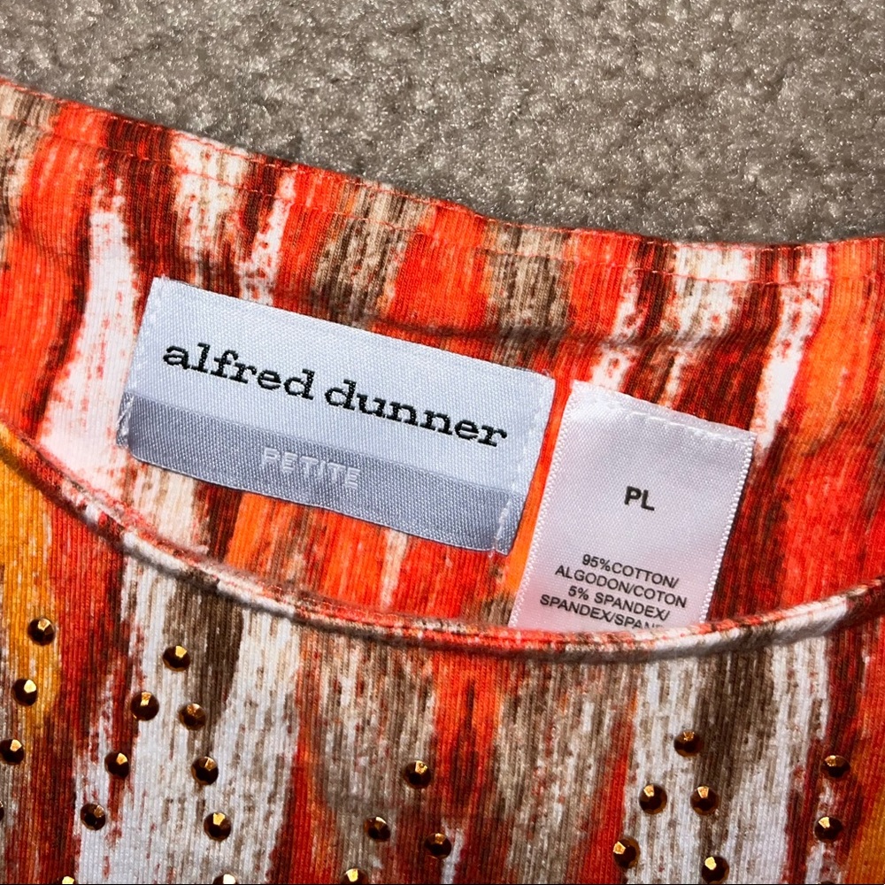 Alfred Dunner Orange, White & Maroon Shirt size PL - Picture 6 of 9